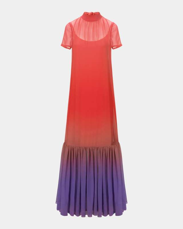 Calluna Ombré Neck-Tie Maxi Dress